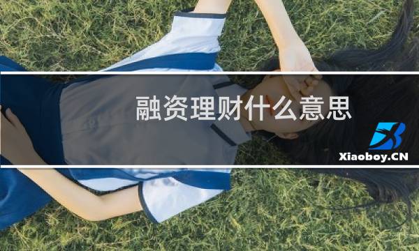 融资理财什么意思