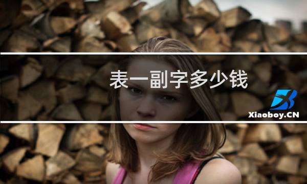 表一副字多少钱