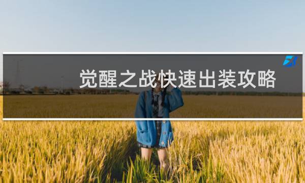 觉醒之战快速出装攻略