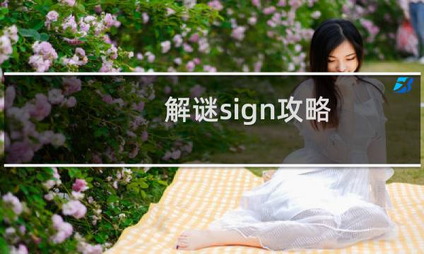 解谜sign攻略