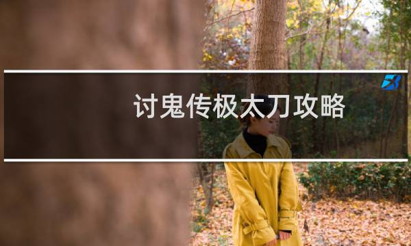 讨鬼传极太刀攻略