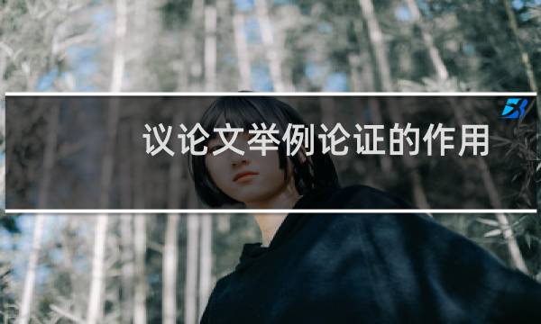 议论文举例论证的作用