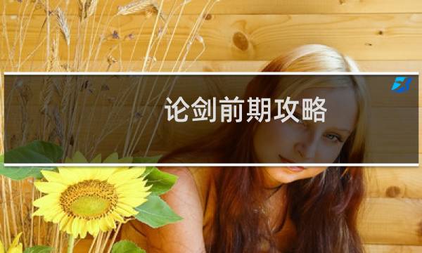 论剑前期攻略
