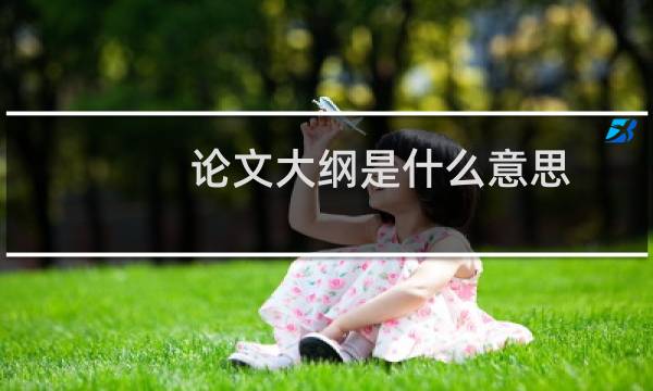 论文大纲是什么意思