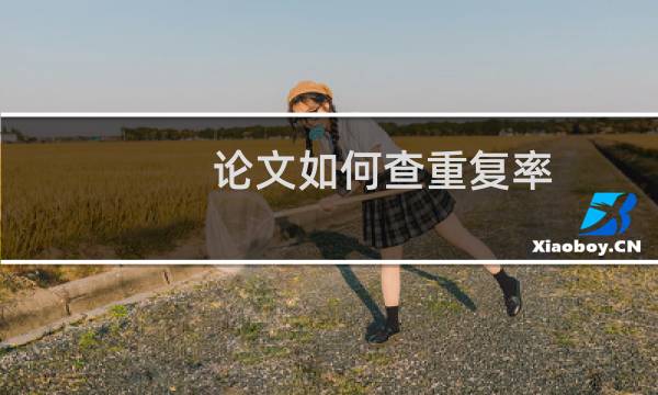 论文如何查重复率