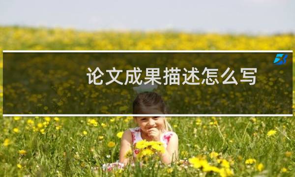 论文成果描述怎么写