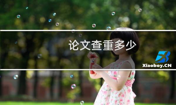 论文查重多少