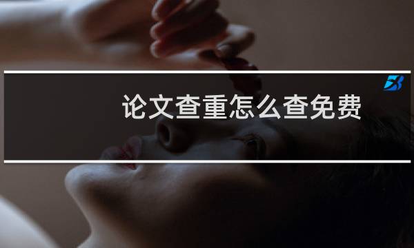 论文查重怎么查免费