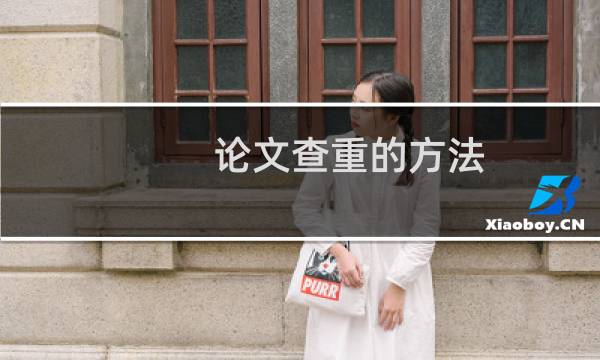 论文查重的方法