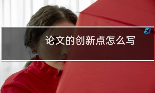 论文的创新点怎么写