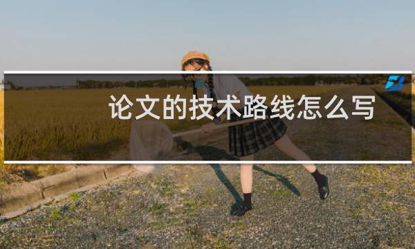 论文的技术路线怎么写
