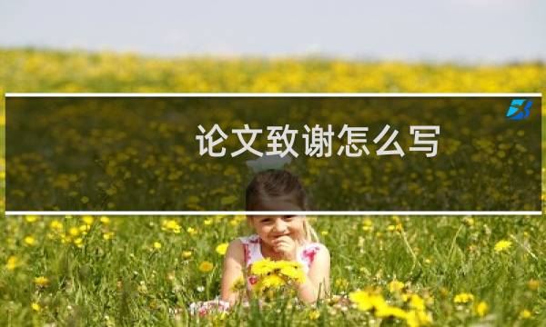 论文致谢怎么写
