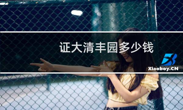 证大清丰园多少钱