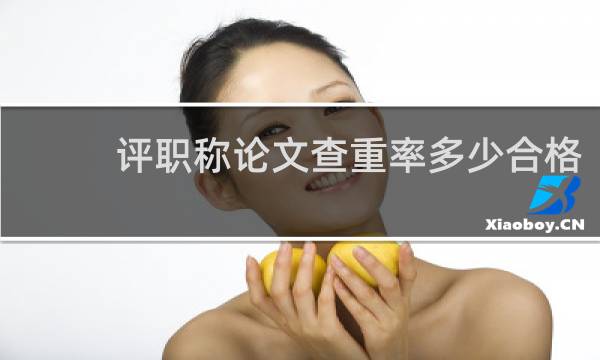 评职称论文查重率多少合格