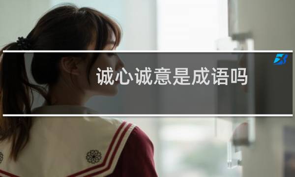 诚心诚意是成语吗