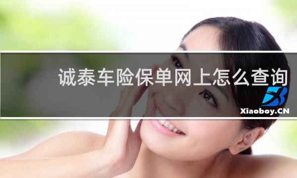 诚泰车险保单网上怎么查询