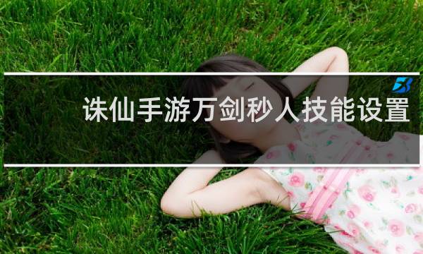 诛仙手游万剑秒人技能设置