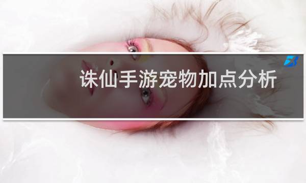 诛仙手游宠物加点分析