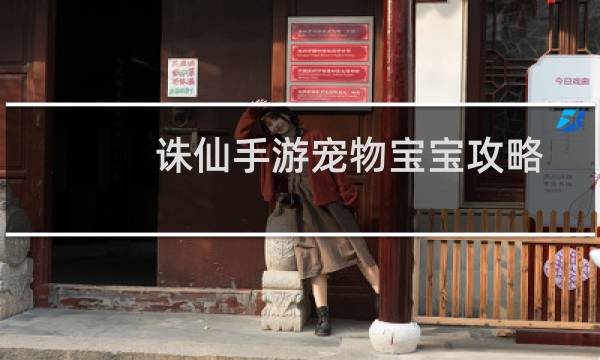 诛仙手游宠物宝宝攻略