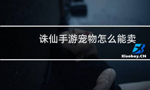 诛仙手游宠物怎么能卖