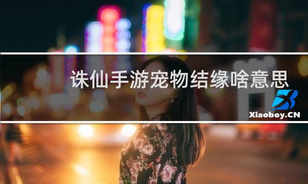 诛仙手游宠物结缘啥意思