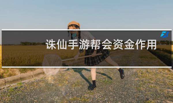 诛仙手游帮会资金作用
