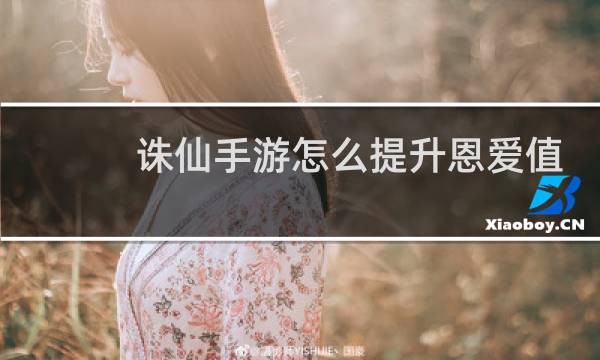 诛仙手游怎么提升恩爱值