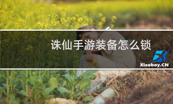 诛仙手游装备怎么锁