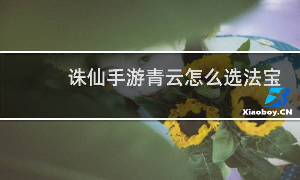 诛仙手游青云怎么选法宝