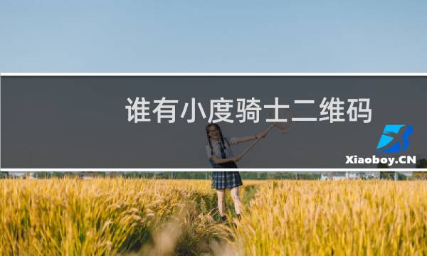谁有小度骑士二维码