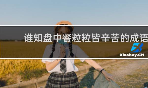 谁知盘中餐粒粒皆辛苦的成语