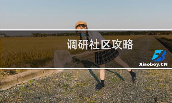 调研社区攻略
