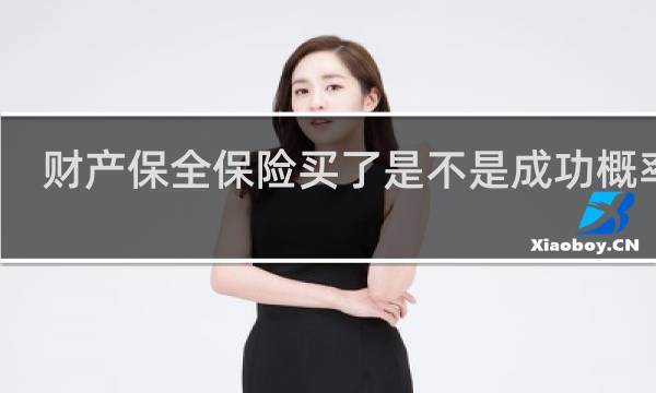 财产保全保险买了是不是成功概率大