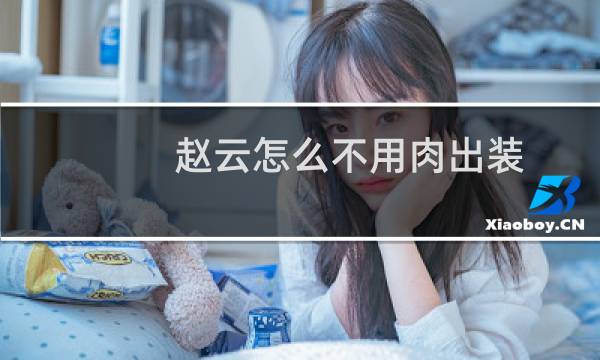 赵云怎么不用肉出装