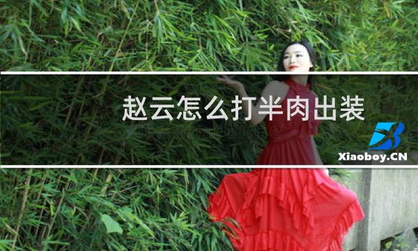赵云怎么打半肉出装