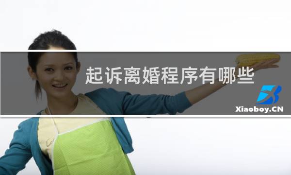 起诉离婚程序有哪些