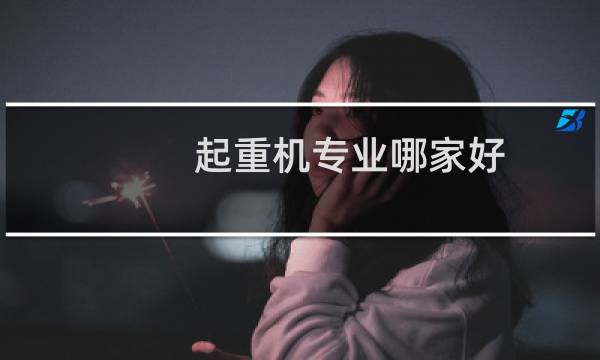 起重机专业哪家好