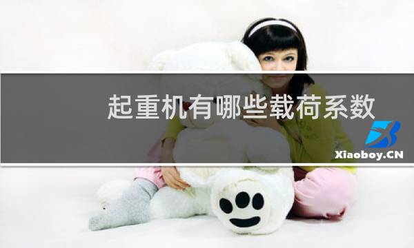 起重机有哪些载荷系数