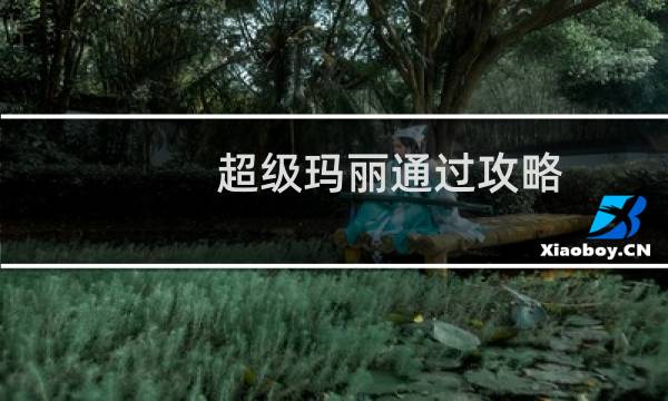 超级玛丽通过攻略
