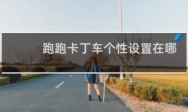 跑跑卡丁车个性设置在哪