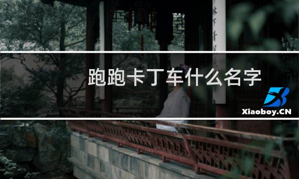 跑跑卡丁车什么名字