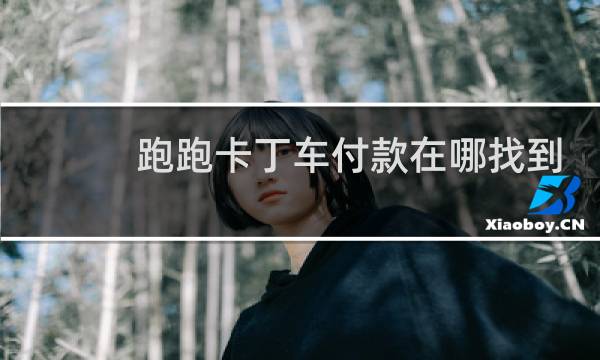 跑跑卡丁车付款在哪找到