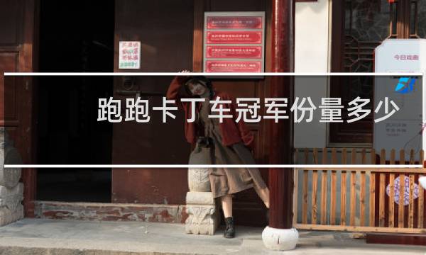 跑跑卡丁车冠军份量多少