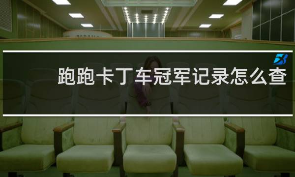 跑跑卡丁车冠军记录怎么查