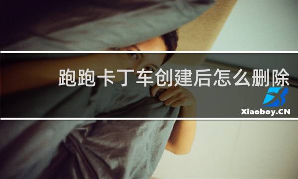 跑跑卡丁车创建后怎么删除