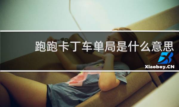 跑跑卡丁车单局是什么意思