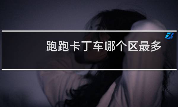 跑跑卡丁车哪个区最多