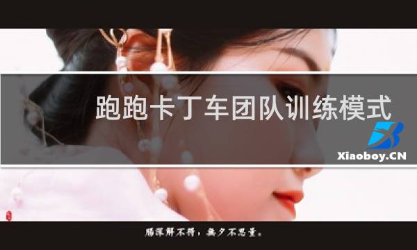 跑跑卡丁车团队训练模式