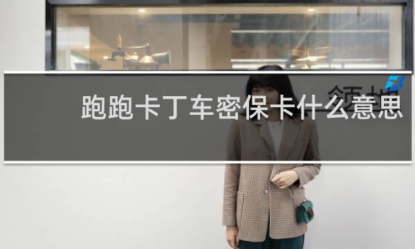 跑跑卡丁车密保卡什么意思