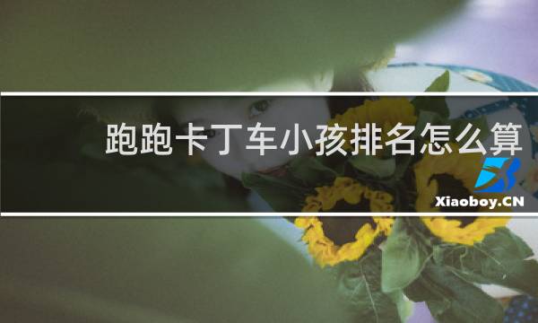 跑跑卡丁车小孩排名怎么算